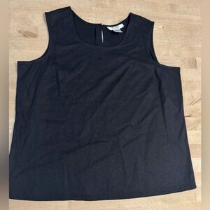 Selene Sport Black linen blend Tank Top